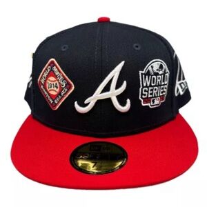 New Era 59Fifty Atlanta Braves Historic Champs‎ Fitted Hat Men's Sz 7-1/2